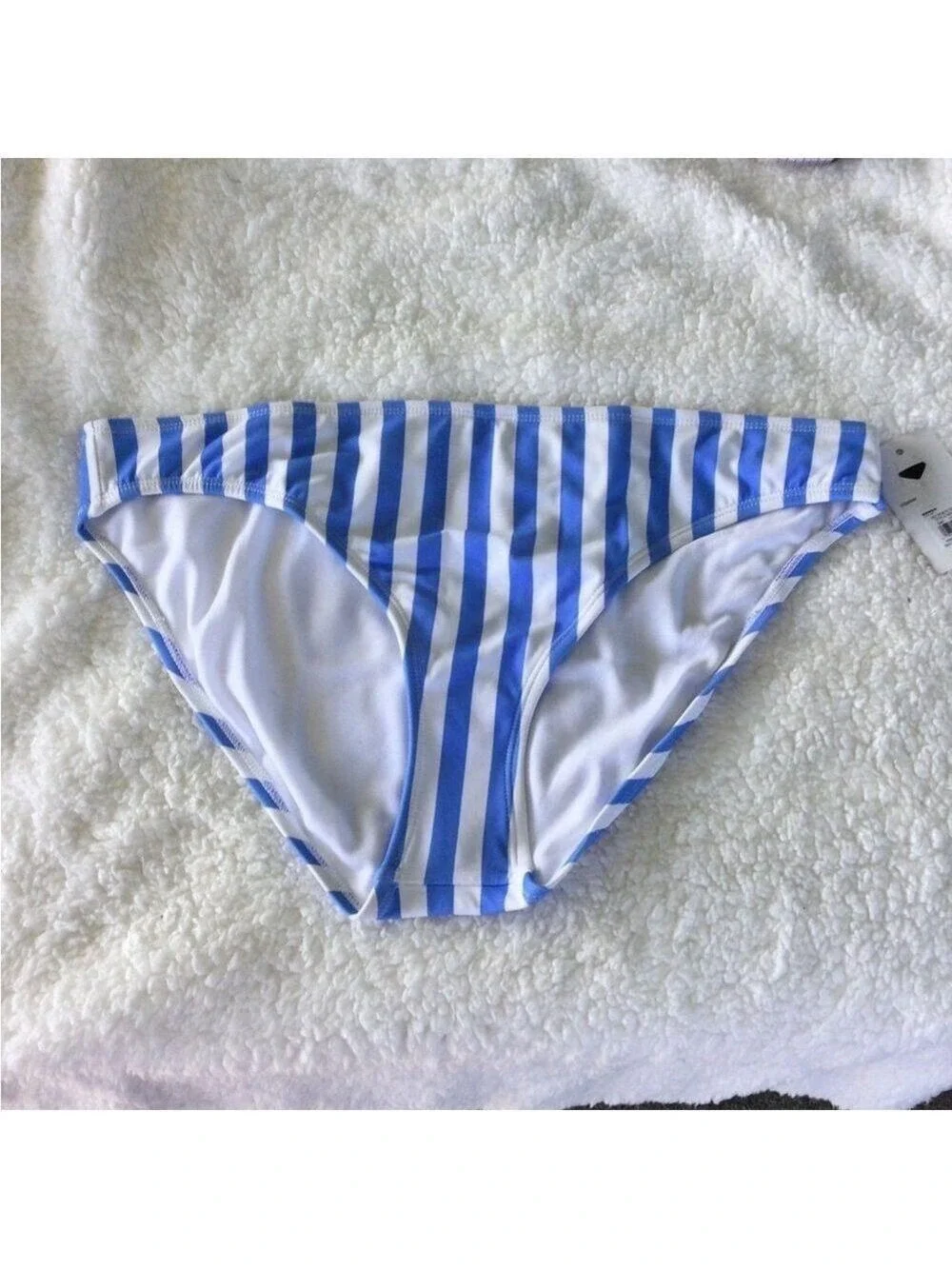 SO bikini Woman’s Junior size XXL blue and white (periwinkle) striped